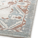 Alfombra clásica con motivos ornamentales esquina Lua 3108 Azul Atticgo