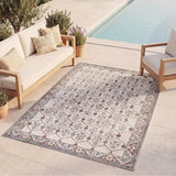 Alfombra de jardín de estilo vintage Lua 3108 Azul Atticgo 