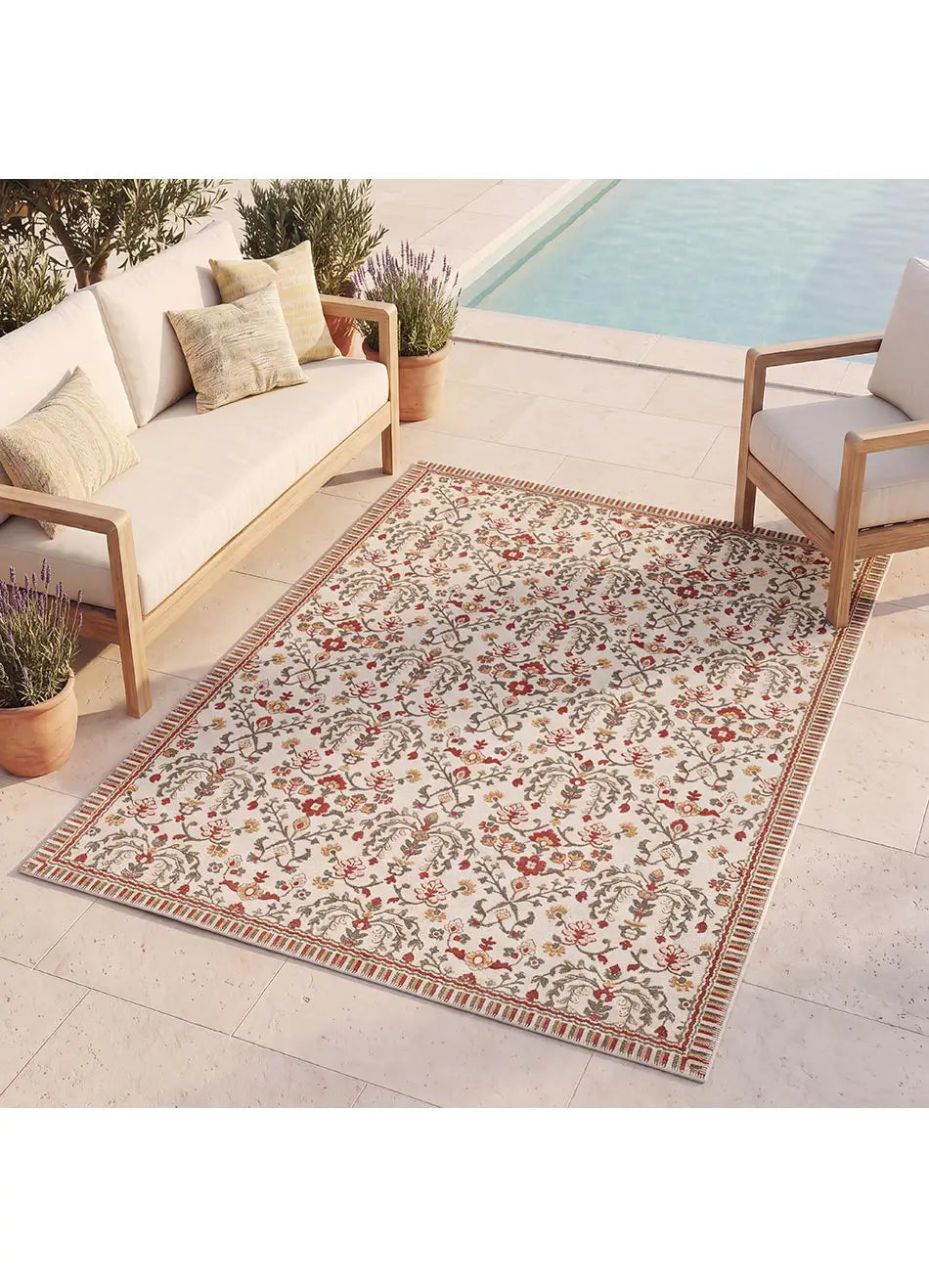 Alfombra de jardín de estilo vintage Lua 3109 Multicolor Atticgo