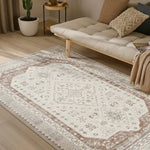 Alfombra vintage salón efecto desgastado Lua 3111 Plata Atticgo