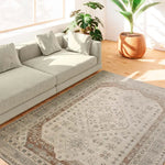 Alfombra vintage salón efecto desgastado Lua 3111 Plata Atticgo