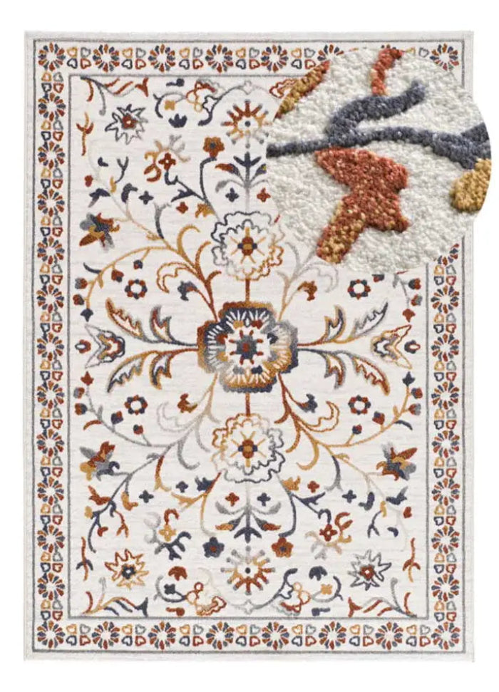 Alfombra clásica multicolor con motivos florales Luly 13025 | Atticgo