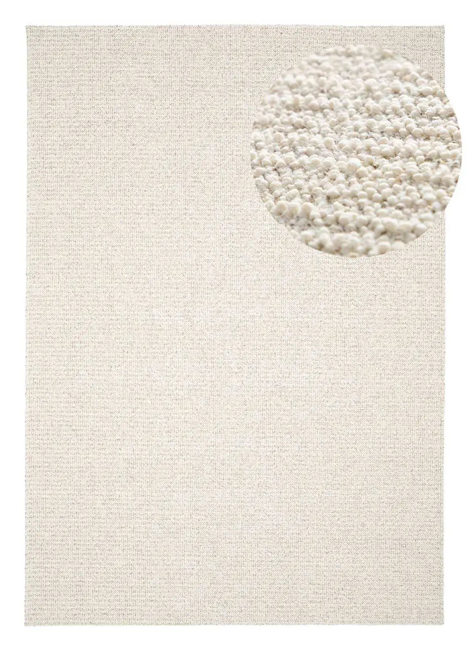 Alfombra lavable tejido en bucle Lumen Blanca | Atticgo