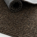 Alfombra lavable tejido en bucle Lumen Marrón lateral | Atticgo