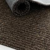 Alfombra lavable tejido en bucle Lumen Marrón lateral | Atticgo