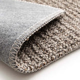 Alfombra lavable tejido en bucle Lumen Gris reverso | Atticgo