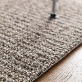 Alfombra lavable tejido en bucle Lumen Gris detalle | Atticgo
