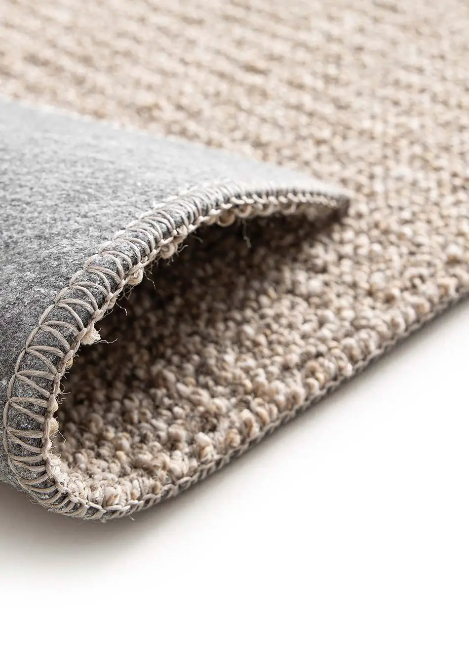 Alfombra lavable tejido en bucle Lumen Crema esquina | Atticgo