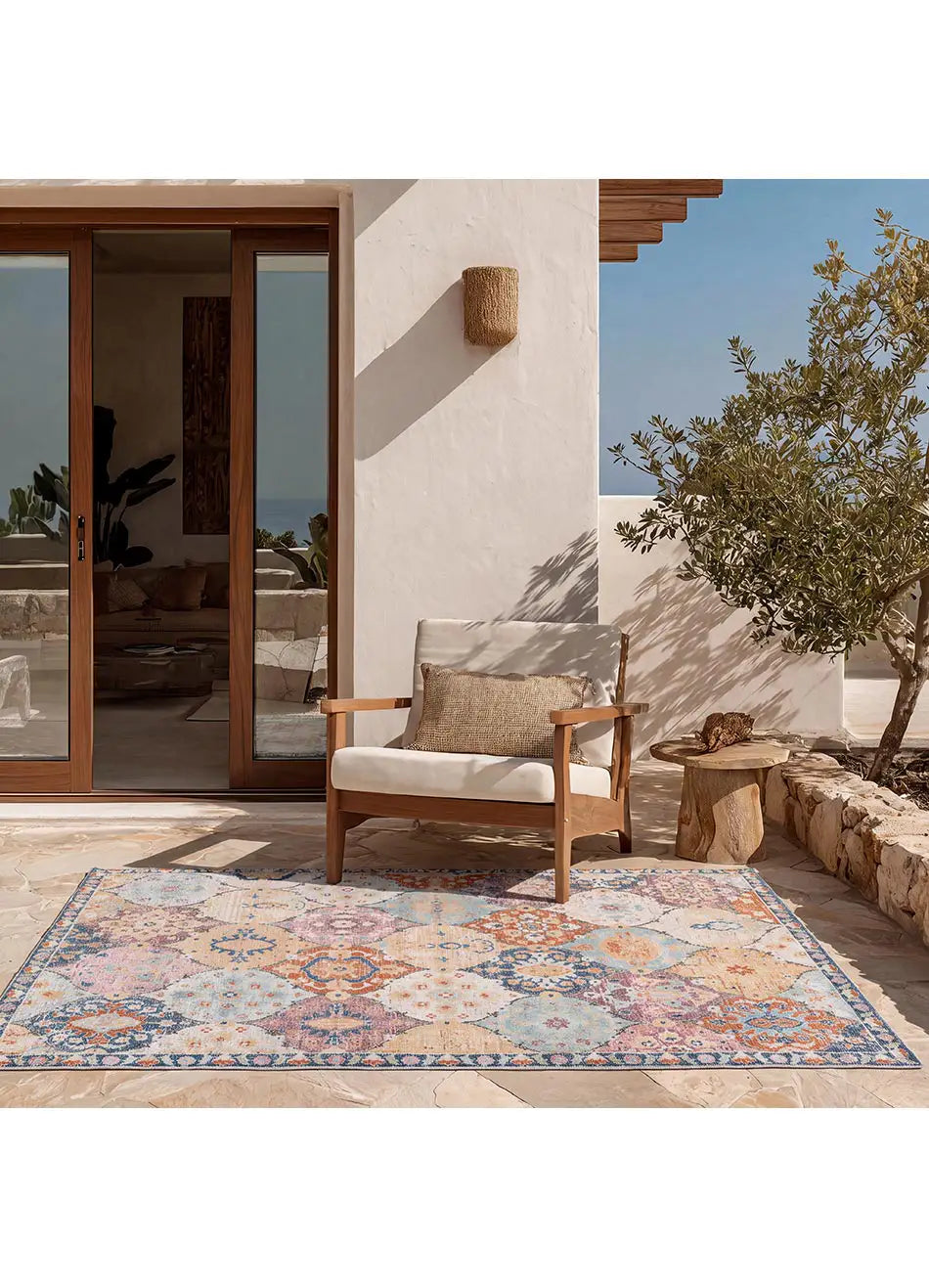 Alfombra vintage de exterior Luna 20092 Multi Atticgo