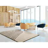 Alfombra shaggy ondas Lush Coastalina Blanco Atticgo Ambiente salón