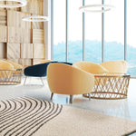 Alfombra shaggy salón ondas Lush Coastalina Blanco Atticgo