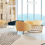 Alfombra shaggy salón ondas Lush Coastalina Blanco Atticgo