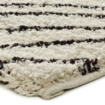 Alfombra shaggy ondas Lush Coastalina Blanco Atticgo Esquina