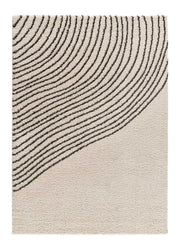 Alfombra shaggy ondas Lush Coastalina Blanco Atticgo