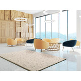 Alfombra shaggy para salón crema con puntos negros Lush Dottie Atticgo