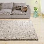 Alfombra shaggy salón crema con puntos negros Lush Dottie Atticgo