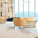 Alfombra shaggy salón crema con puntos negros Lush Dottie Atticgo