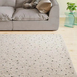 Alfombra shaggy salón crema con puntos negros Lush Dottie Atticgo