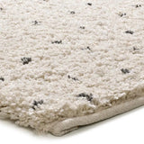 Alfombra shaggy esquina crema con puntos negros Lush Dottie Atticgo