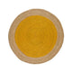 Atticgo Alfombra redonda de yute Mahon 396 mostaza