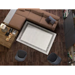 Alfombra ambiente moderna Marco 16582 Blanco y Negro Atticgo