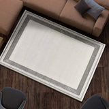 Alfombra salón moderna Marco 16582 Blanco y Negro Atticgo