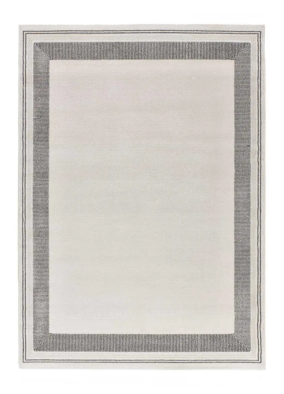 Alfombra moderna Marco 16582 Blanco y Negro Atticgo