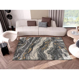 Alfombra ambiente efecto Mármol 12309 Gris Atticgo