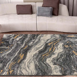 Alfombra salón efecto Mármol 12309 Gris Atticgo
