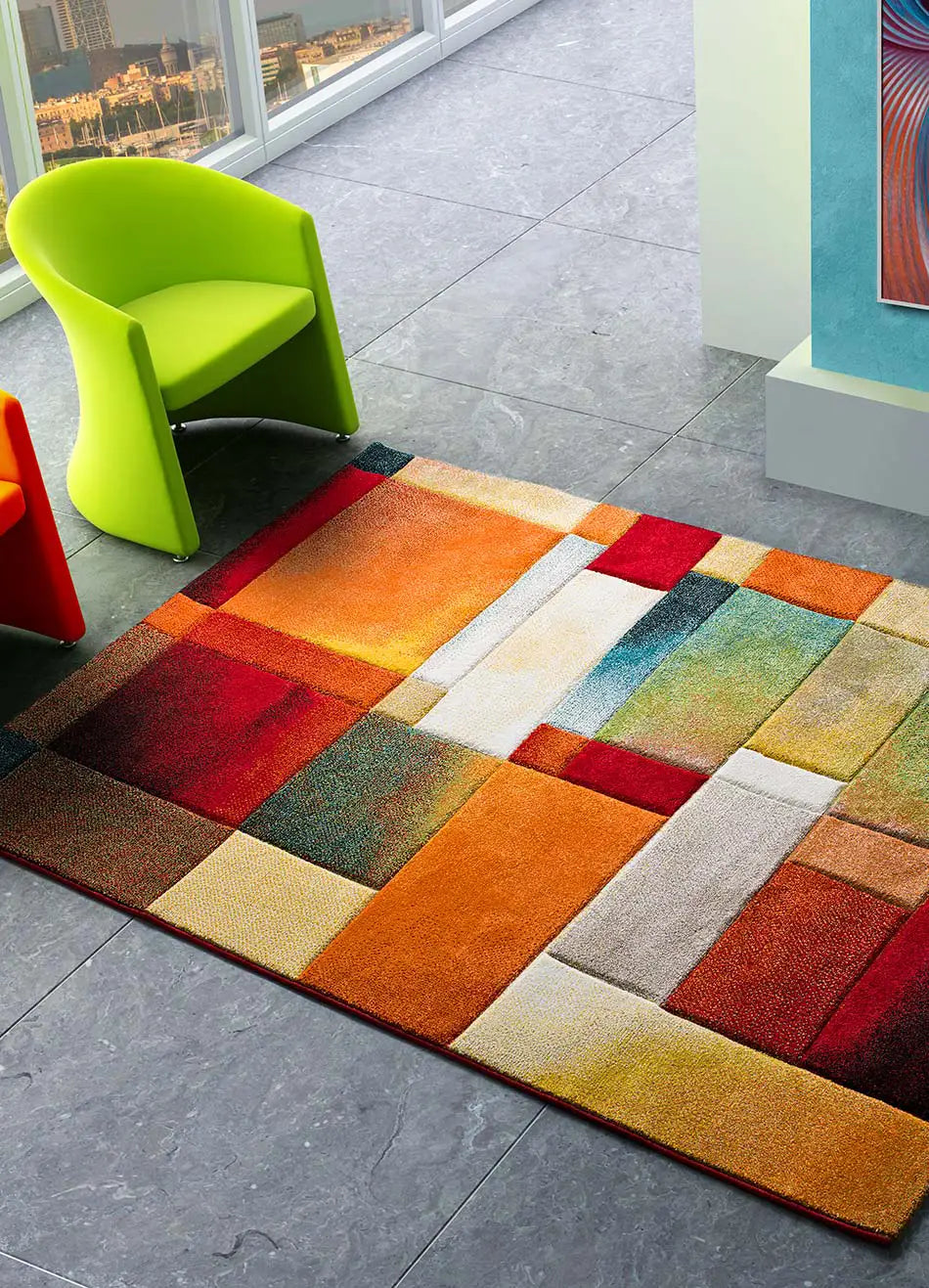 Atticgo Alfombra geométrica Matrix 21322 Multi Ambiente