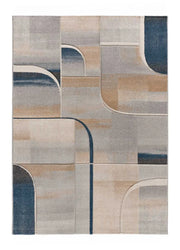 Atticgo Alfombra abstracta en tonos azules Medel 40379