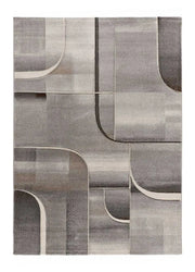 Atticgo Alfombra abstracta en tonos grises Medel 40379