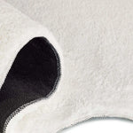 Textura alfombra lavable con borde ondulado blanco Mellow Atticgo