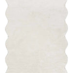 Alfombra lavable con borde ondulado blanco Mellow Atticgo