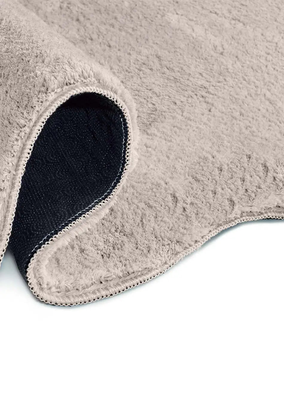 Backing alfombra lavable con borde ondulado piedra Mellow Atticgo