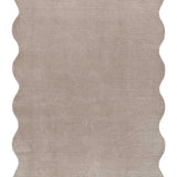 Alfombra lavable con borde ondulado piedra Mellow Atticgo