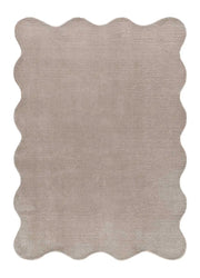 Alfombra lavable con borde ondulado piedra Mellow Atticgo