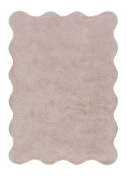 Alfombra lavable con borde ondulado maquillaje Mellow Atticgo