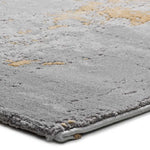 Alfombra esquina abstracta Mesina 23127 Gris y Mostaza Atticgo