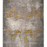 Alfombra abstracta Mesina 23127 Gris y Mostaza Atticgo