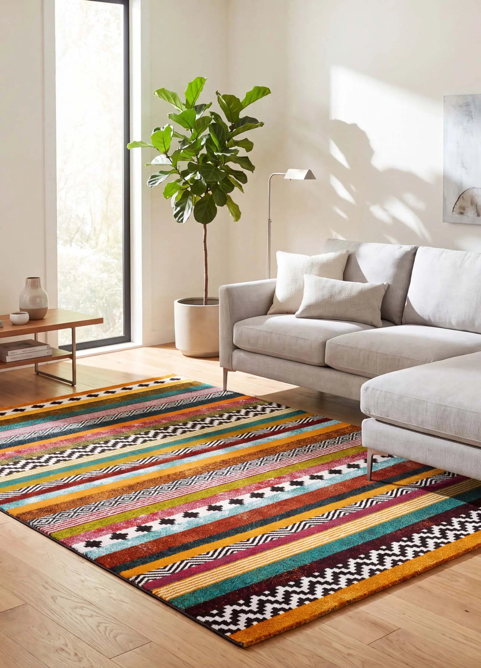 Alfombra étnica salón Moar 16229 Multicolor Atticgo
