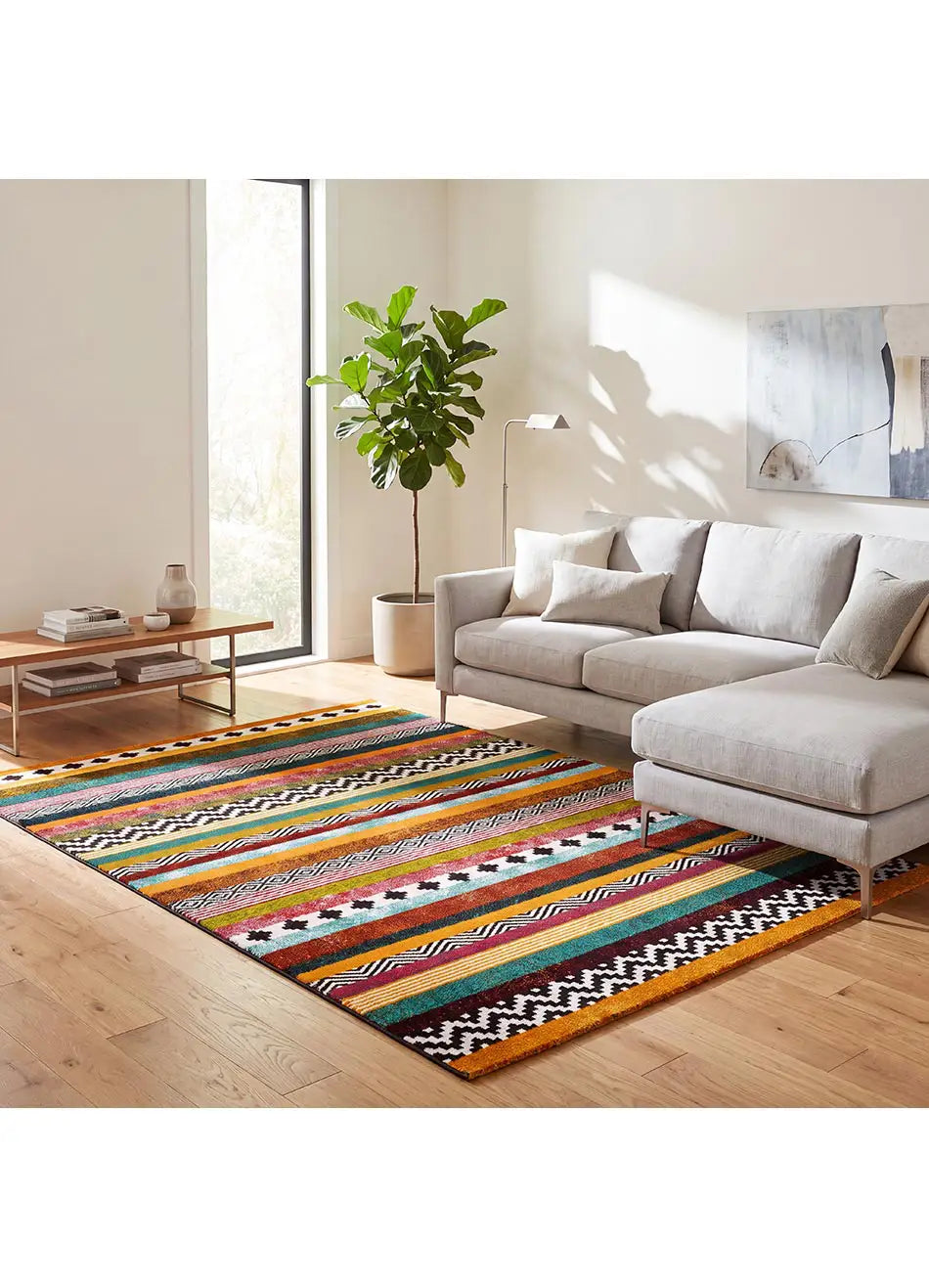 Alfombra étnica para salón Moar 16229 Multicolor Atticgo