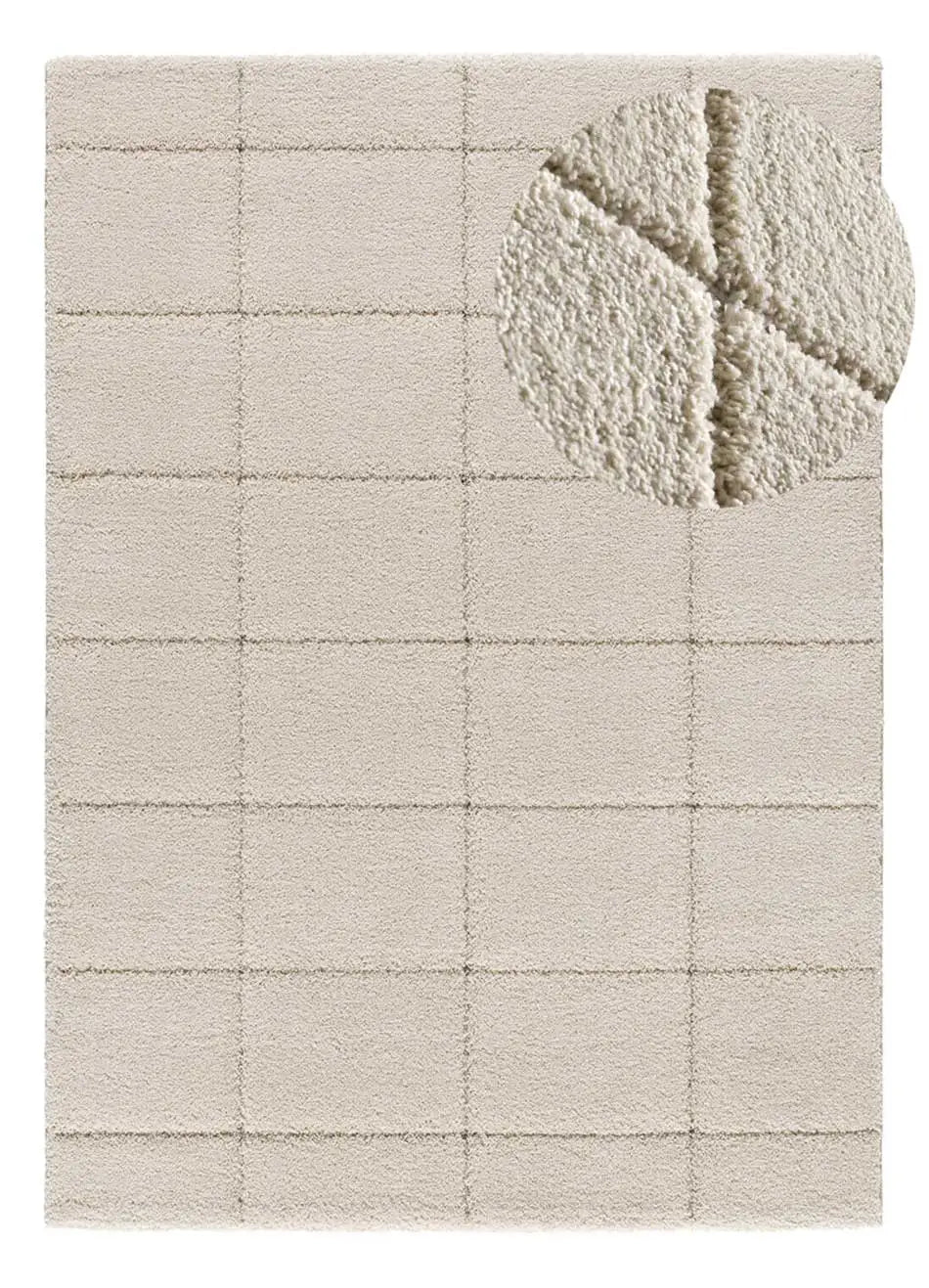 Alfombra shaggy en Blanco Molier 8787 Atticgo