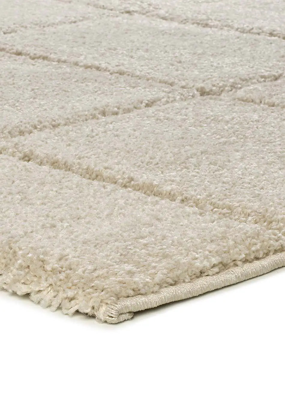 Alfombra shaggy en Blanco Molier 8787 Macro Atticgo