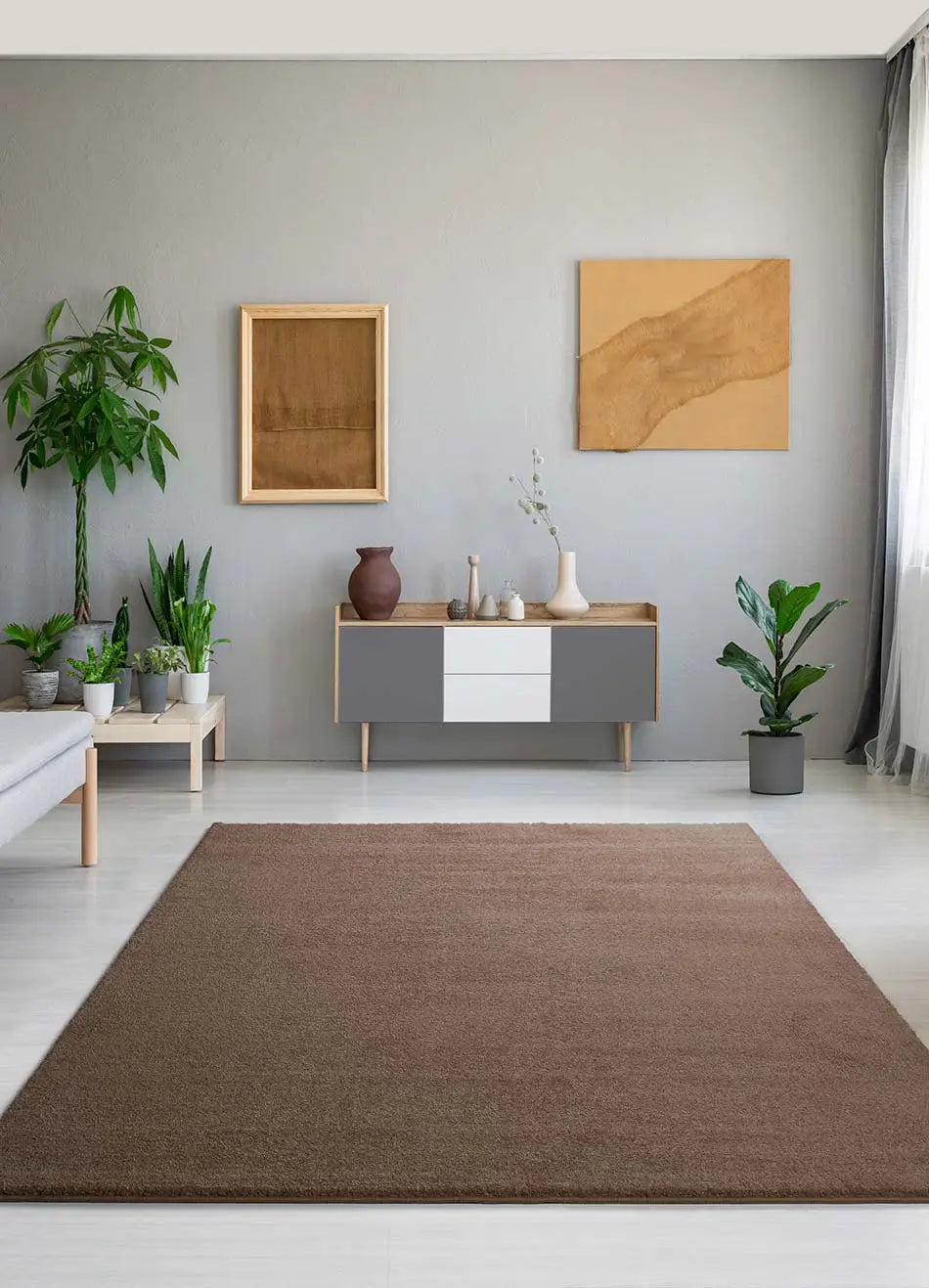 Alfombra a medida Montana Liso Beige Ambiente | Atticgo