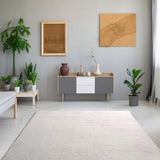 Atticgo Alfombra Montana Liso Blanco ambiente 