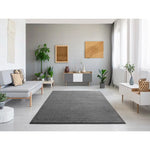 Alfombra a medida Montana Liso Gris en el salón | Atticgo