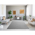 Atticgo Alfombra Montana Liso plata ambiente salón