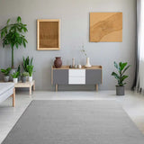 Atticgo Alfombra Montana Liso plata ambiente