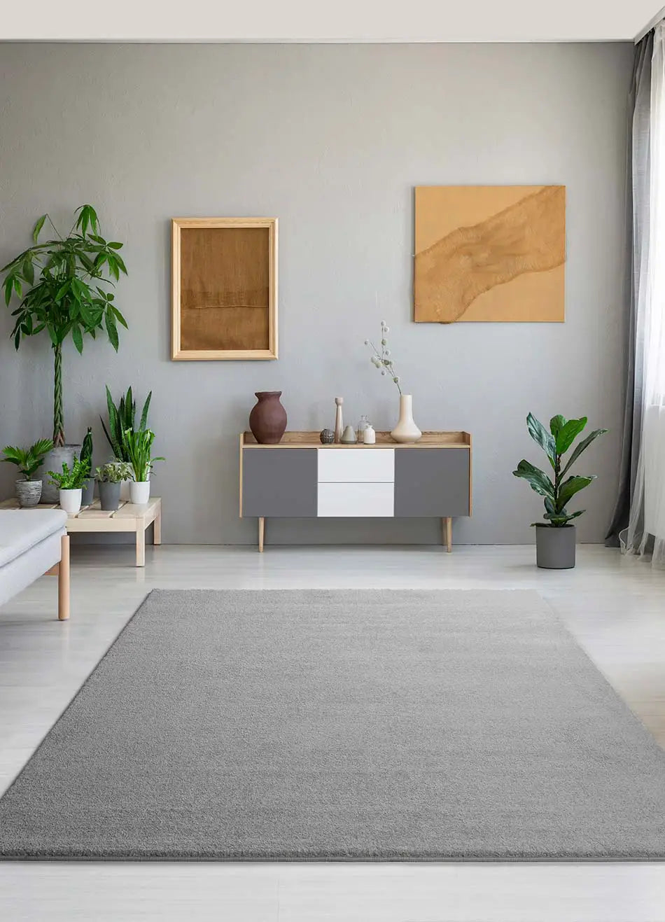 Alfombra a medida Montana Liso Plata Ambiente | Atticgo